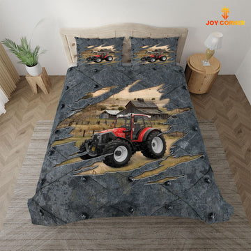 Uni Red Tractor On The Farm Customized Name Bedding Set