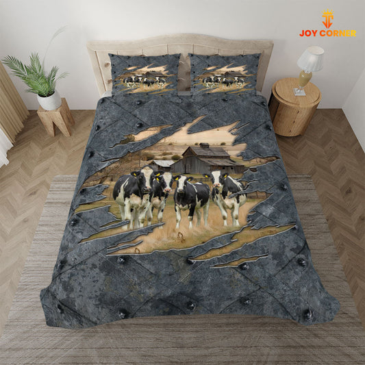 Uni Holstein On The Farm Customized Name Bedding Set