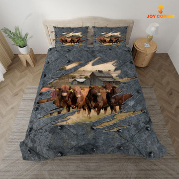 Uni Beefmaster On The Farm Customized Name Bedding Set