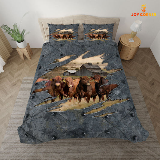 Uni Beefmaster On The Farm Customized Name Bedding Set