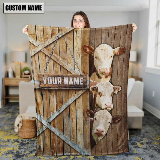 Uni Personalized Name Hereford Barn Blanket