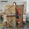 Uni Personalized Name Beefmaster Barn Blanket