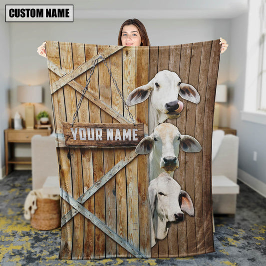 Uni Personalized Name Brahman Barn Blanket