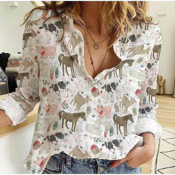 Unique Barnyard Animals Casual Shirt