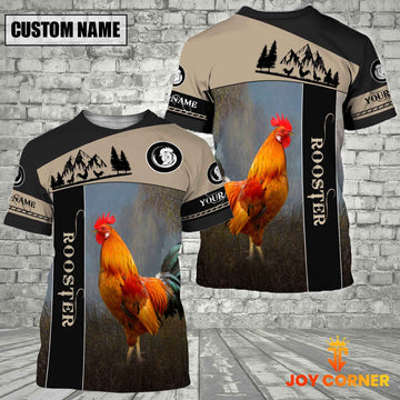 Uni Rooster Farmhouse Customized Name 3D T-Shirt