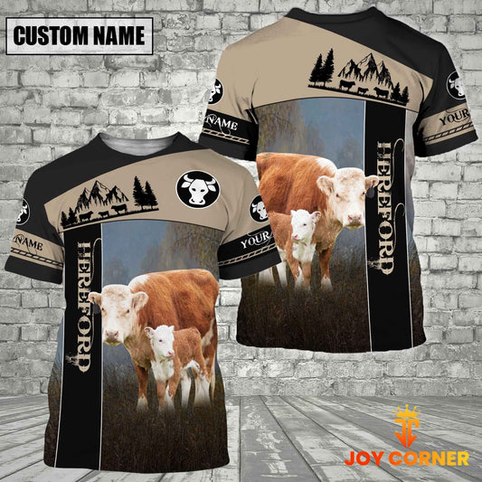 Uni Hereford Farmhouse Customized Name 3D T-Shirt