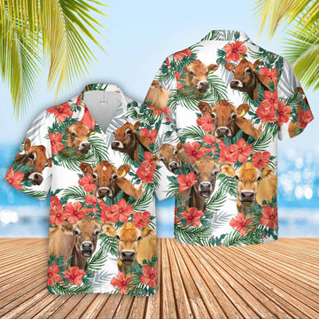 Unique Jersey Hawaiian Flowers Hawaiian Shirt