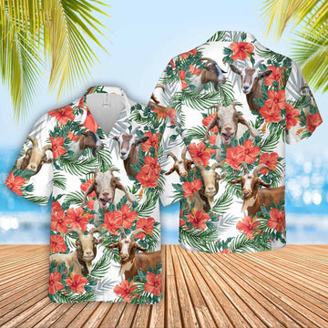 Unique Goat Hawaiian Flowers Hawaiian Shirt