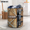 Uni Black Angus Barn Custom Name Laundry Basket