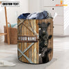 Uni Belted Galloway Barn Custom Name Laundry Basket