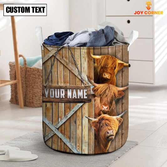 Uni Highland Barn Custom Name Laundry Basket