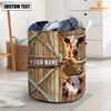 Uni Texas Longhorn Barn Custom Name Laundry Basket