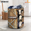 Uni Black Baldy Barn Custom Name Laundry Basket