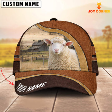 Uni Sheep Happy Face Customized Name Cap