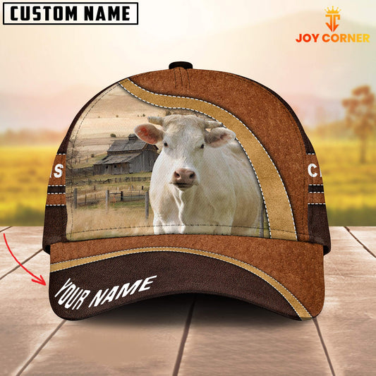 Uni Charolais Happy Face Customized Name Cap