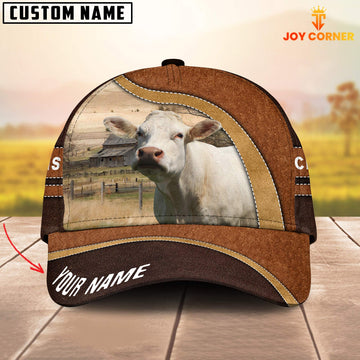 Uni Charolais No Horn Happy Face Customized Name Cap