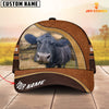 Uni Black Angus Happy Face Customized Name Cap