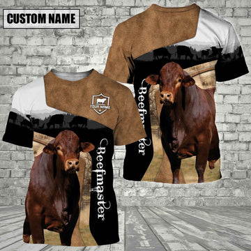 Uni Beefmaster Black Brown Customized Name 3D T-Shirt