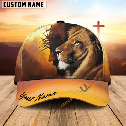 Uni Jesus Lion Sunrise Customized Name Cap