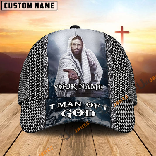 Uni Jesus Man Of God Customized Name Cap