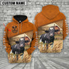 Uni Personalized Name Holstein Barn Farm 3D Hoodie