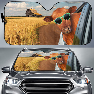 Uni Red Angus Happiness 3D Sun Shade