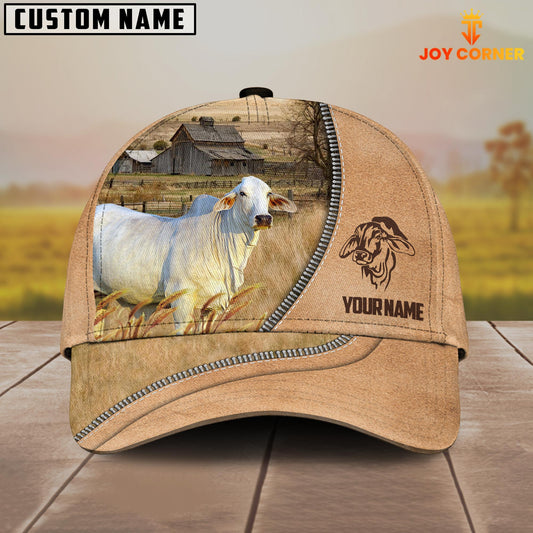 Uni Brahman Farming Light Brown Customized Name Cap