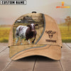 Uni Shorthorn Farming Light Brown Customized Name Cap