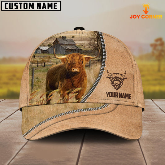 Uni Highland Farming Light Brown Customized Name Cap