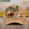 Uni Texas Longhorn Farming Light Brown Customized Name Cap