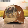 Uni Donkey Custom Name Brown Leather Pattern Cap