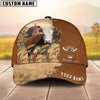 Uni Hereford Custom Name Brown Leather Pattern Cap