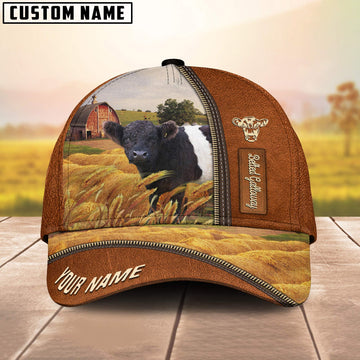 Uni Personalized Name Belted Galloway Barn Farm Cap