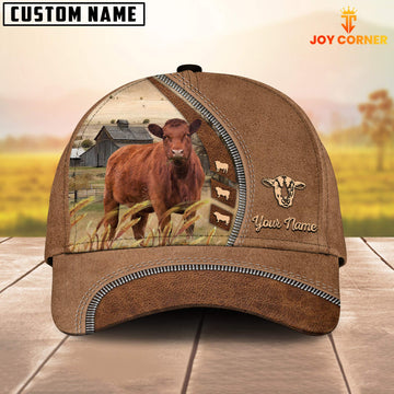 Uni Red Angus Farming Land Customized Name Cap