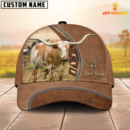 Uni Texas Longhorn Farming Land Customized Name Cap