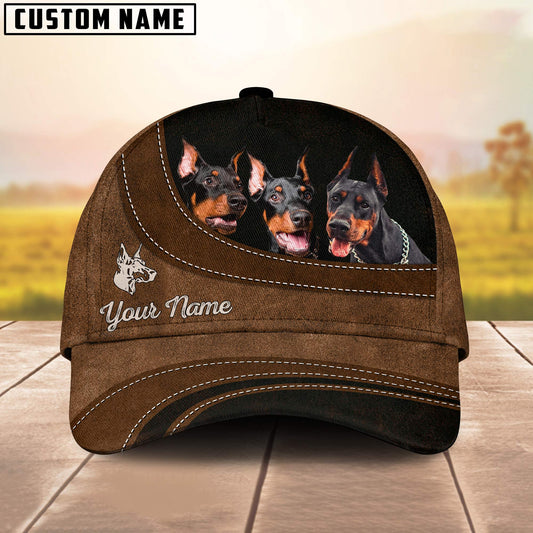 Uni Dobermans Happiness Customized Name Cap