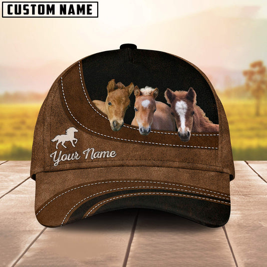Uni Miniature Horses Happiness Customized Name Cap