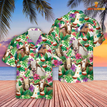 Unique Goat Summer Floral 3D Hawaiian Shirt