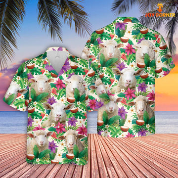 Unique Sheep Summer Floral 3D Hawaiian Shirt