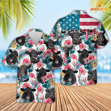 Uni Black Angus Happiness One Pocket Hawaiian Shirt Collection