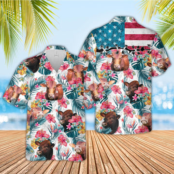 Unique Beefmaster Happiness Floral 3D Hawaiian Shirts