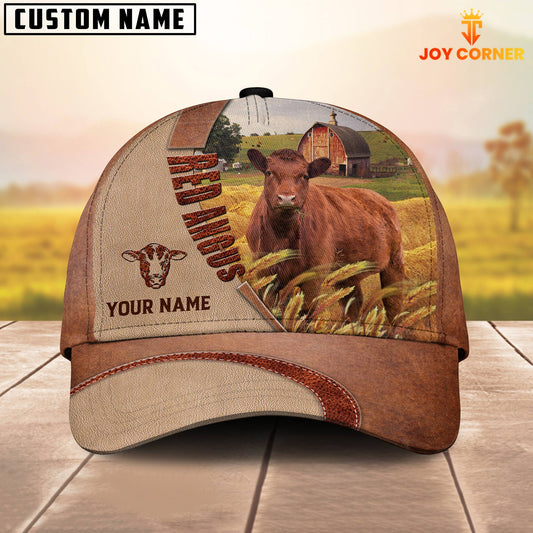 Uni Personalized Name Red Angus Farm Barn Cap