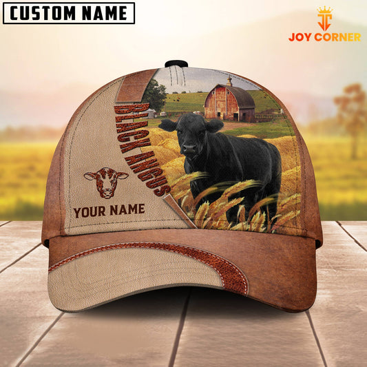 Uni Personalized Name Black Angus Farm Barn Cap