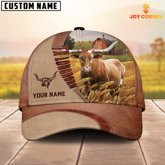 Uni Personalized Name Texas Longhorn Farm Barn Cap