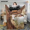 Uni Charolais Custom Name Brocade Pattern Blanket