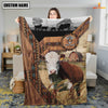 Uni Hereford Custom Name Brocade Pattern Blanket