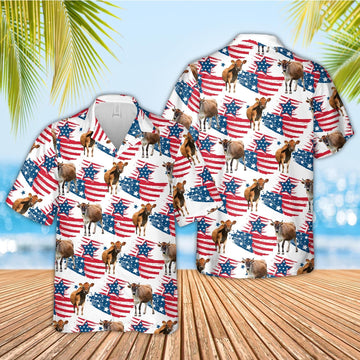 Unique Jersey Happy Flag 3D Hawaiian Shirt