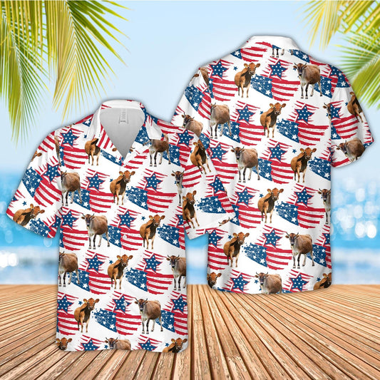 Unique Jersey Happy Flag 3D Hawaiian Shirt
