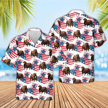 Unique Beefmaster Happy Flag 3D Hawaiian Shirt