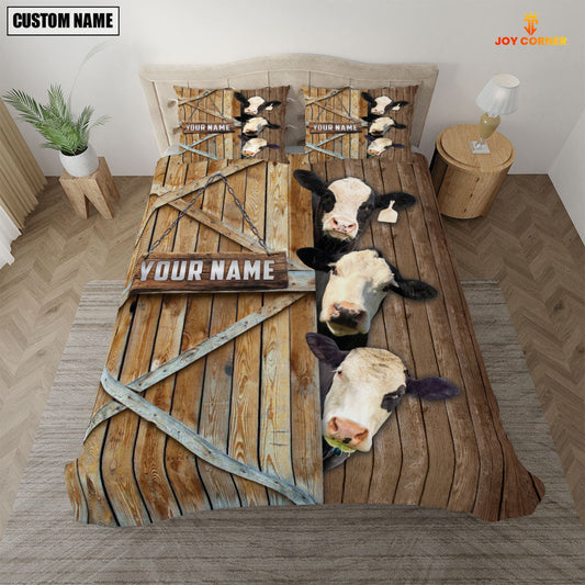 Uni Happy Farm Black Baldy Wooden Door Bedding Set